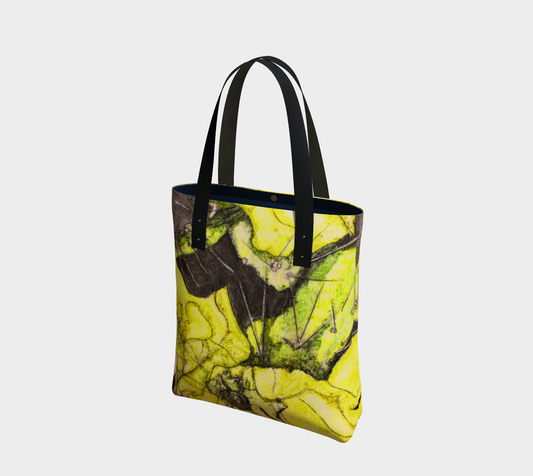 Tote Bag Yellow Cactus Grisaille