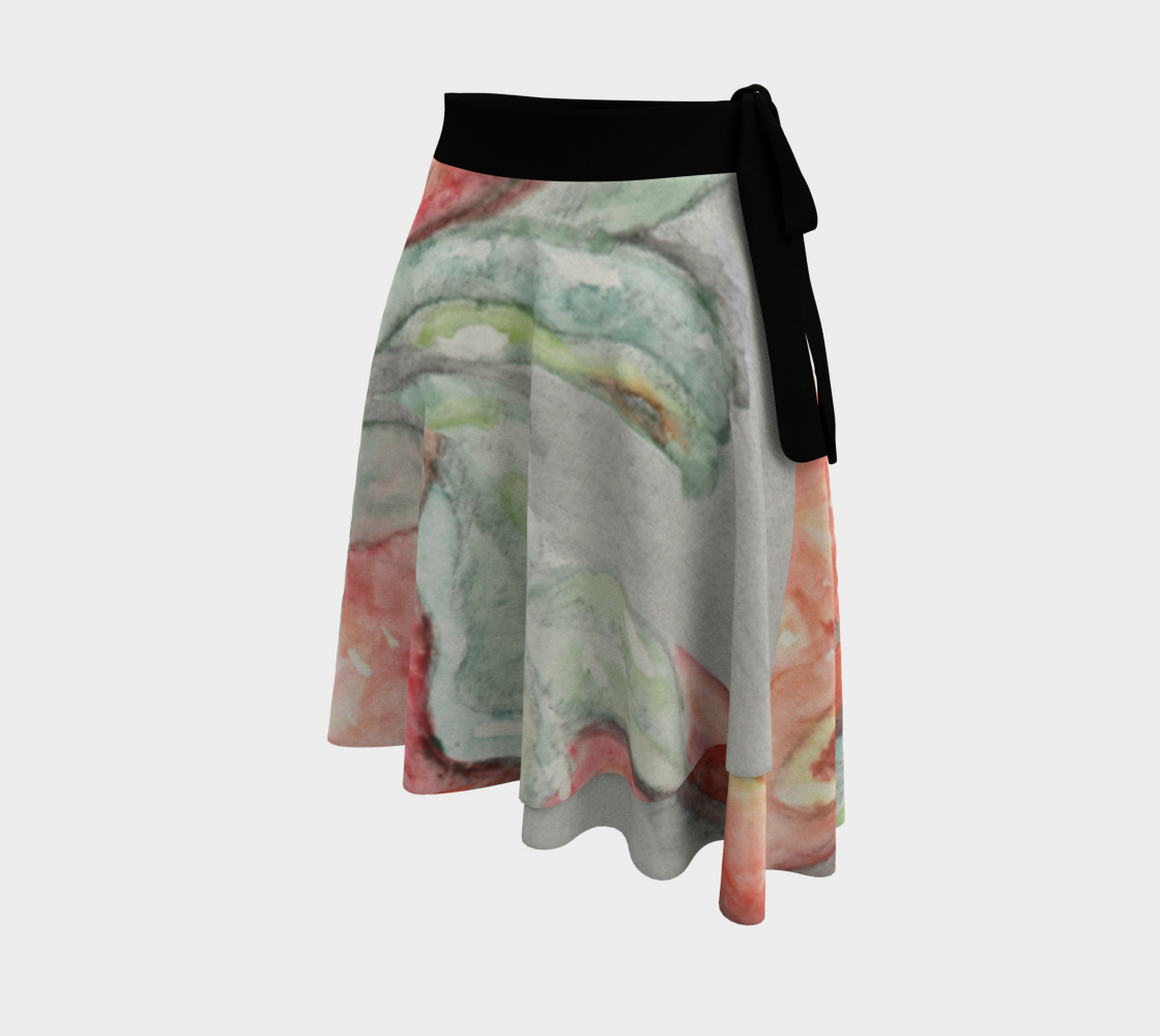 Wrap Skirt Watercolor Apples