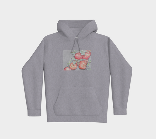 Premium Pullover Hoodie Watercolor Apples