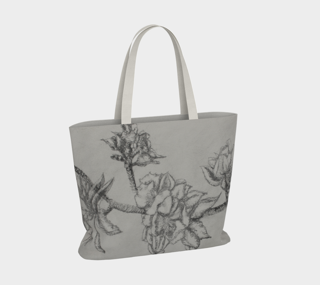 Large Tote Bag Apple Blossoms