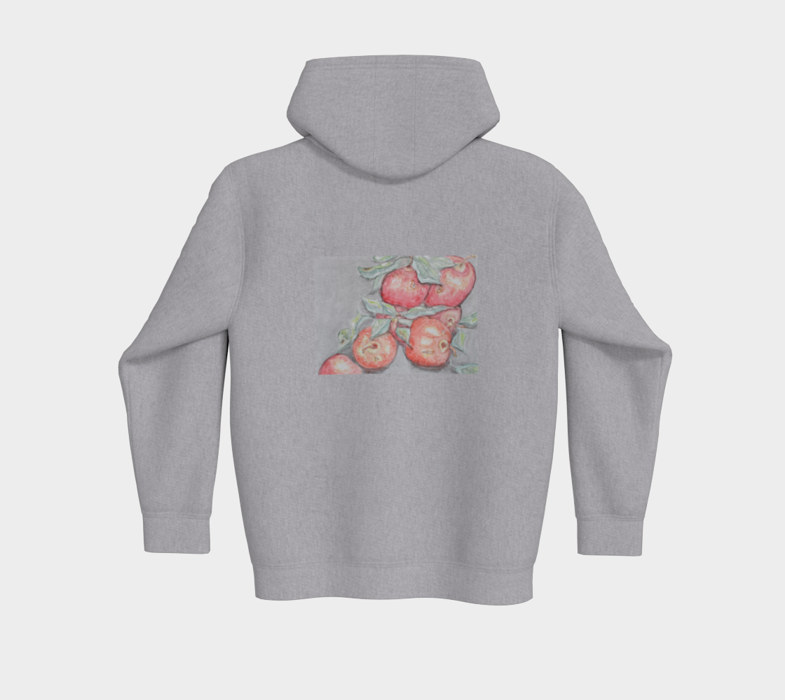 Premium Zipper Hoodie Watercolor Apples