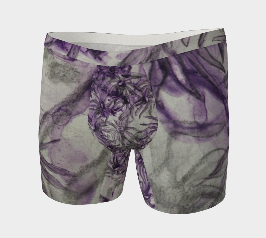 Boxer Briefs Purple Aster Flowers