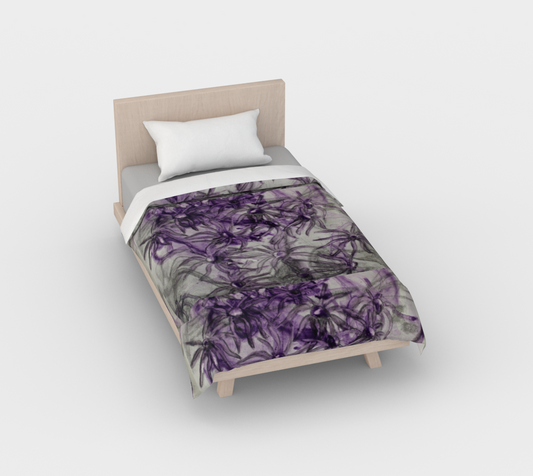 Duvet Cover Purple Aster Flower