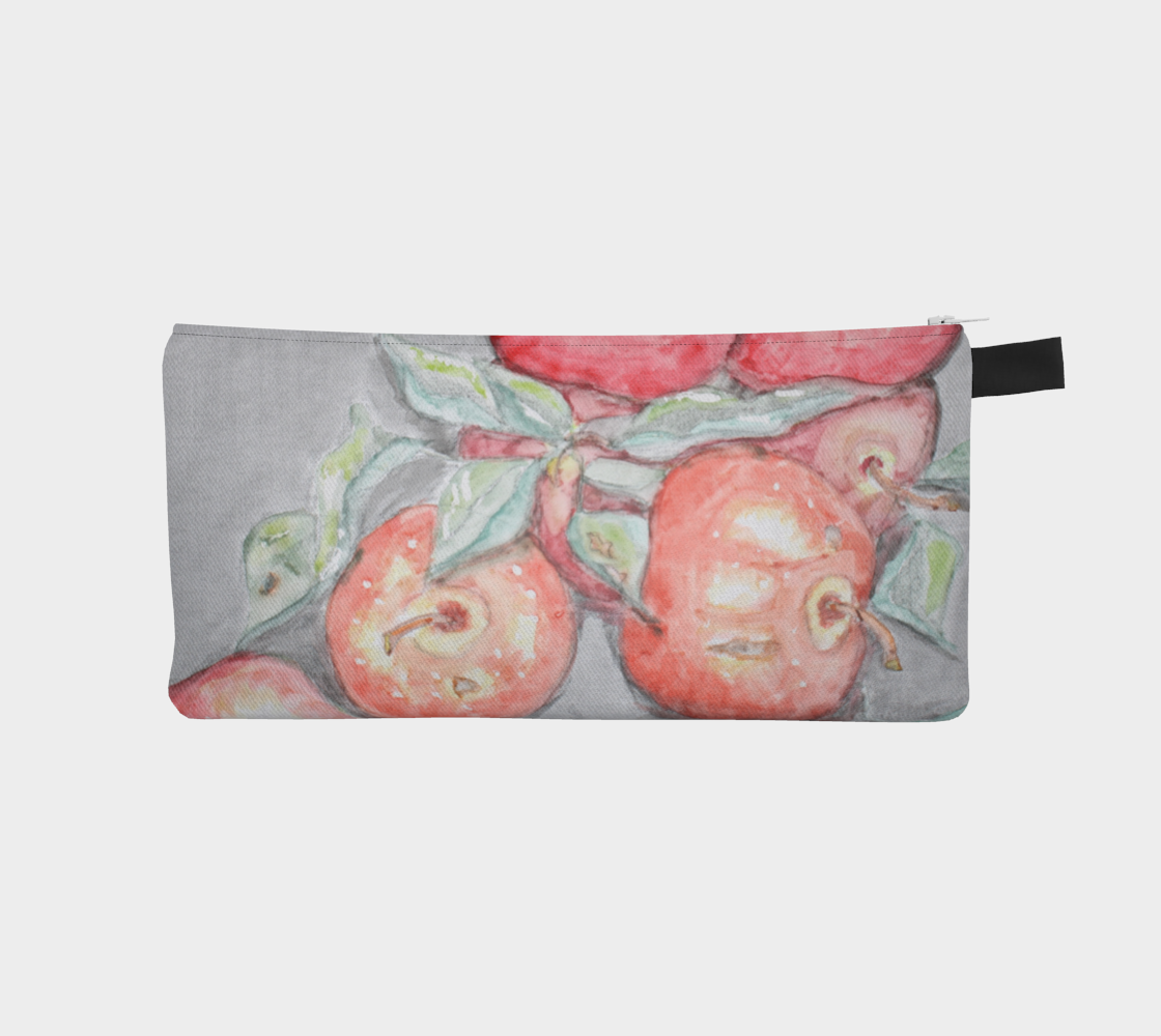 Pencil Case Watercolor Apples