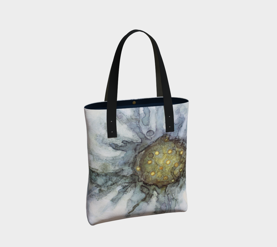 Tote Bag Plant Ink Flax Flower