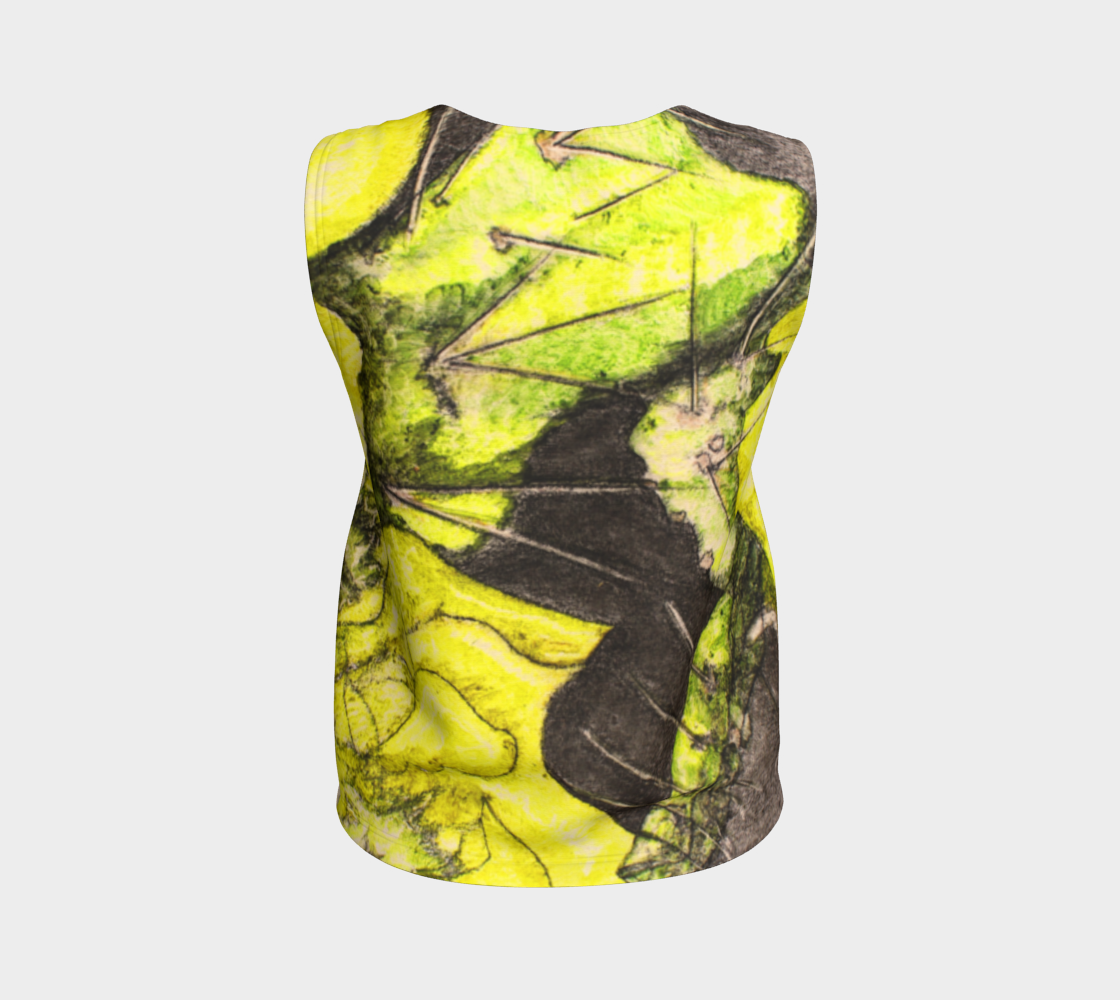 Loose Tank Top Yellow Cactus Grisaille