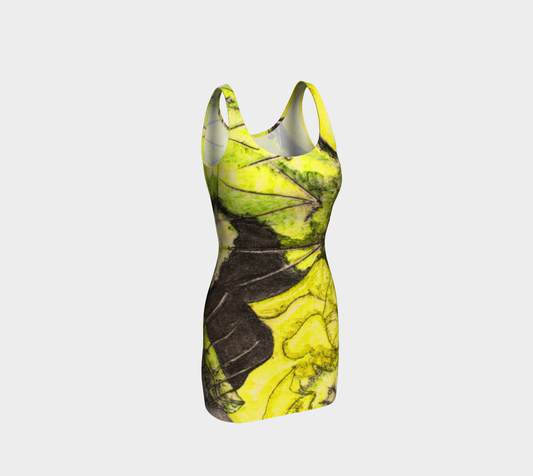 Bodycon Dress Yellow Cactus Grisaille