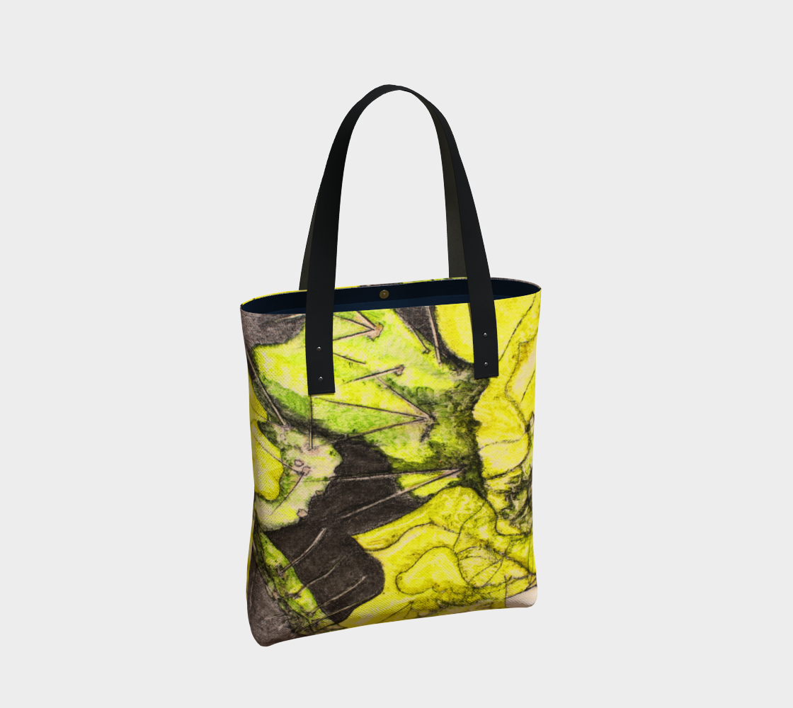 Tote Bag Yellow Cactus Grisaille