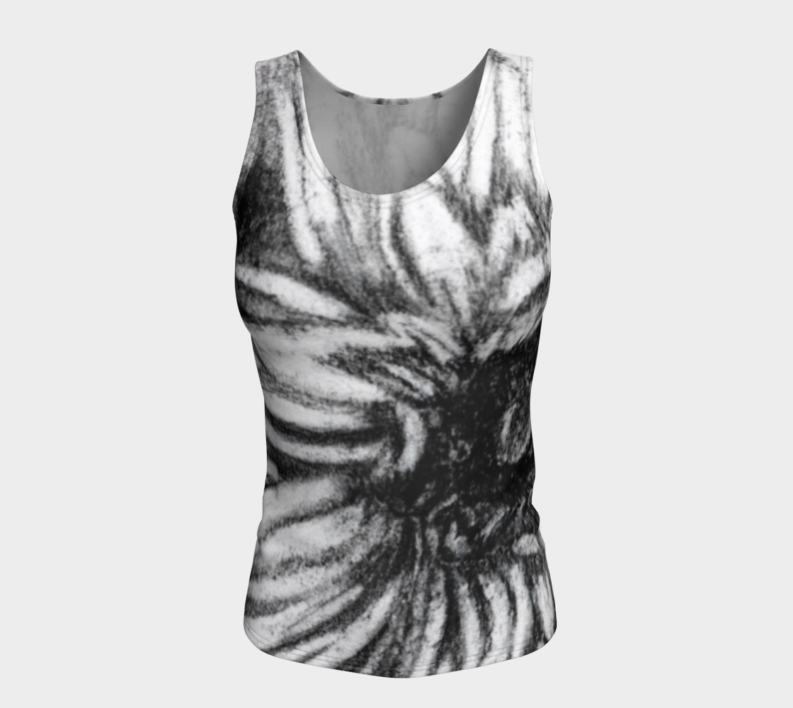 Fitted Tank Top Dahlia Flower