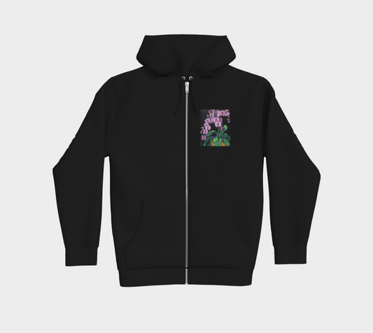 Premium zipper hoodie Orchids