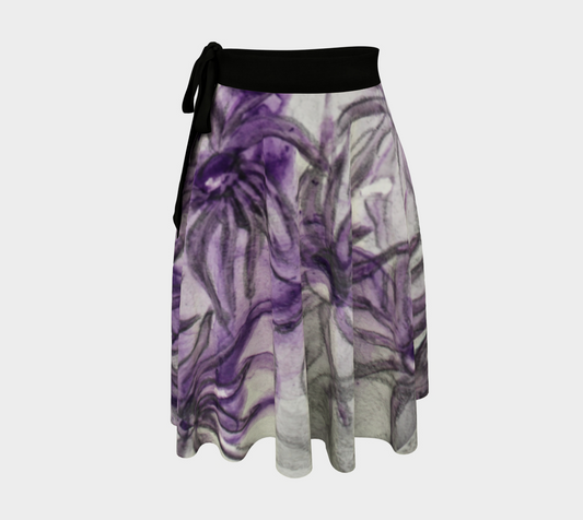 Wrap Skirt Purple Aster Flowers