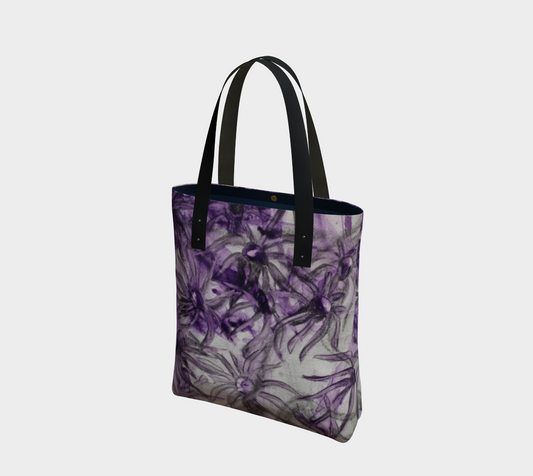 Tote Bag Purple Aster Flower