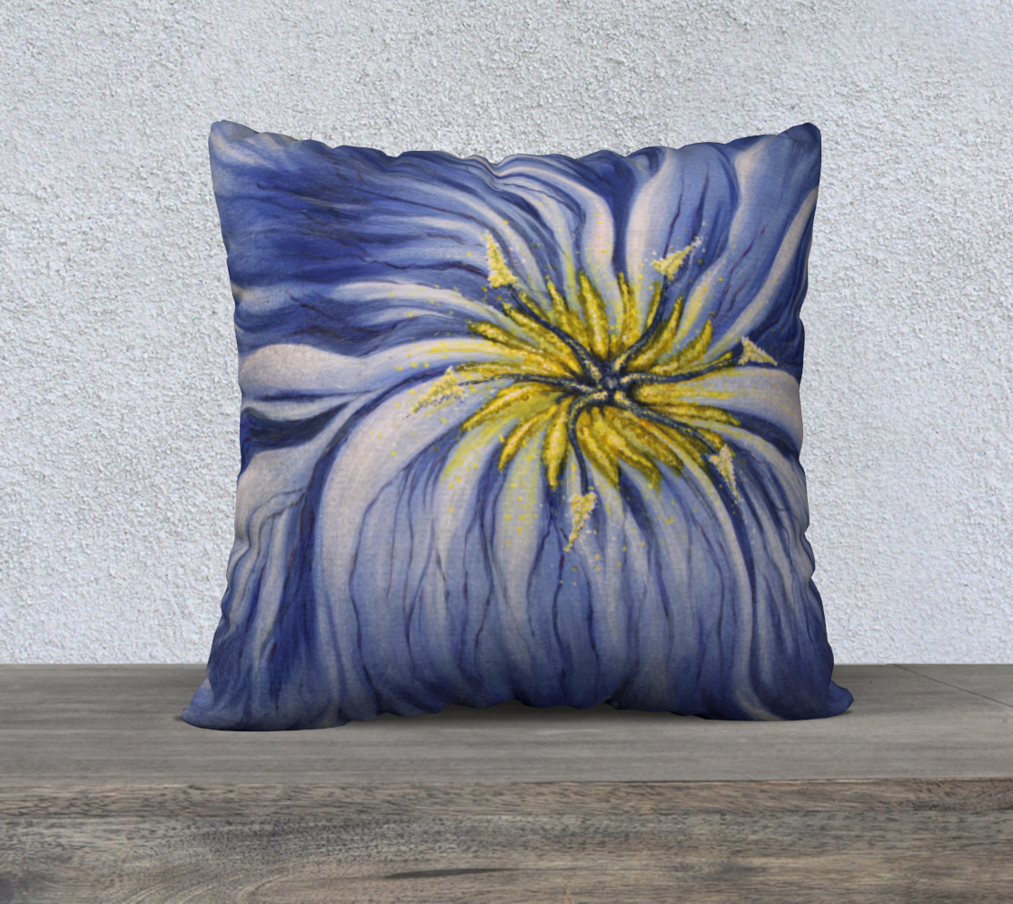 22 by 22-inch Pillowcase Acrylic Painting Flax Flower