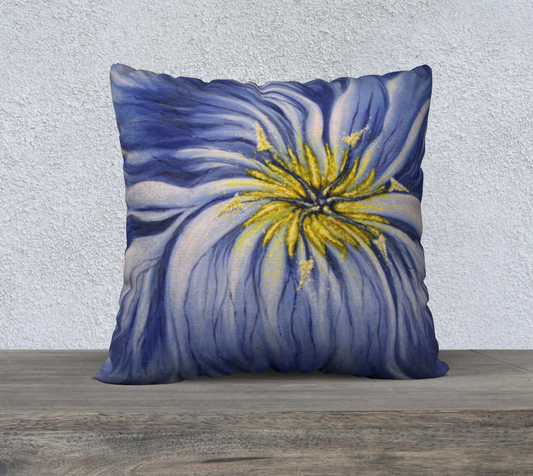 22 by 22-inch Pillowcase Acrylic Painting Flax Flower