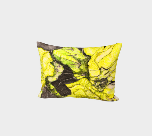 pillow Sham Yellow Cactus Grisaille