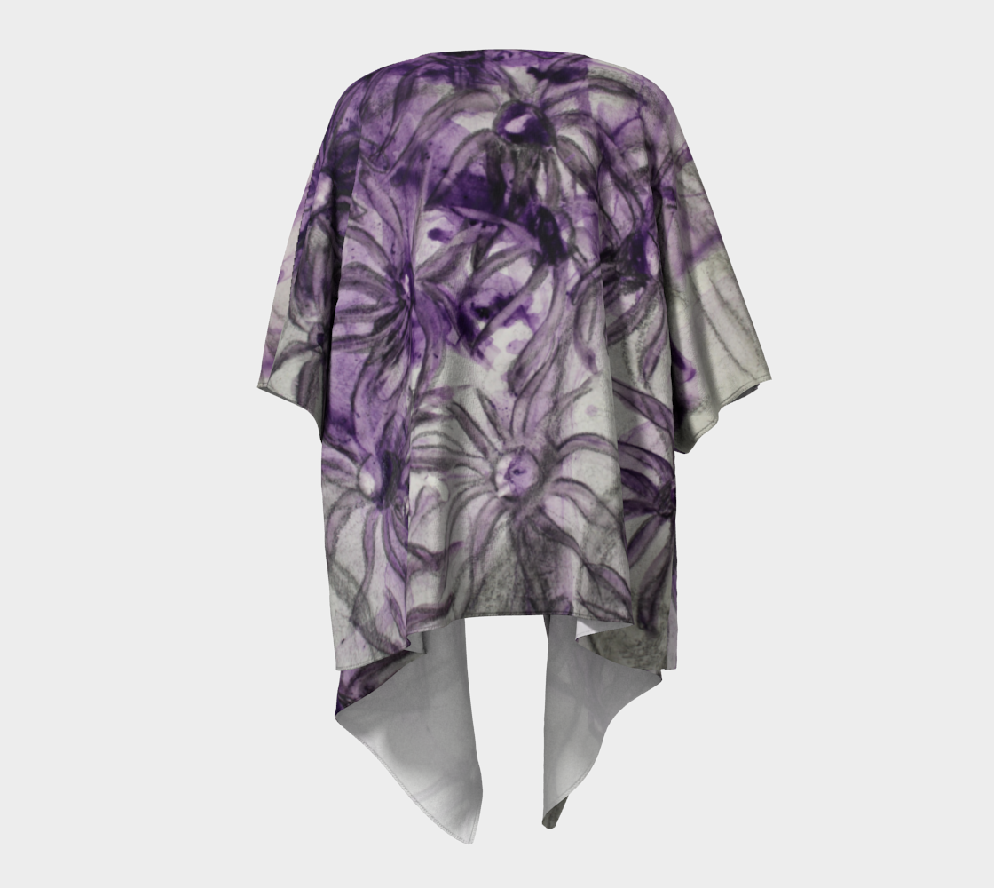 Draped Kimono Purple Aster Flower