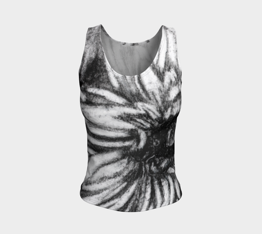Fitted Tank Top Dahlia Flower