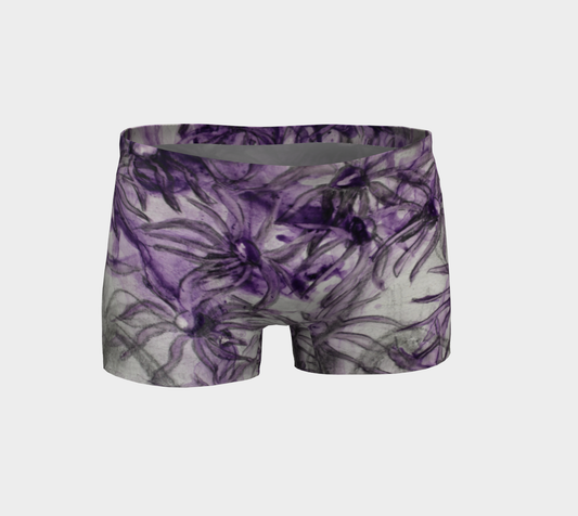 Shorts Purple Aster Flowers