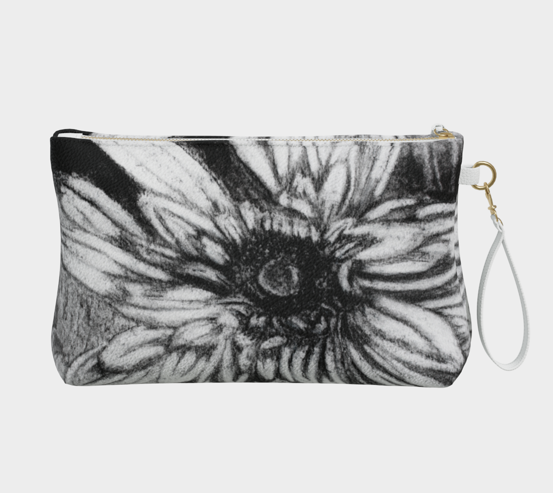 Vegan Leather Makeup Bag Dahliah Flower