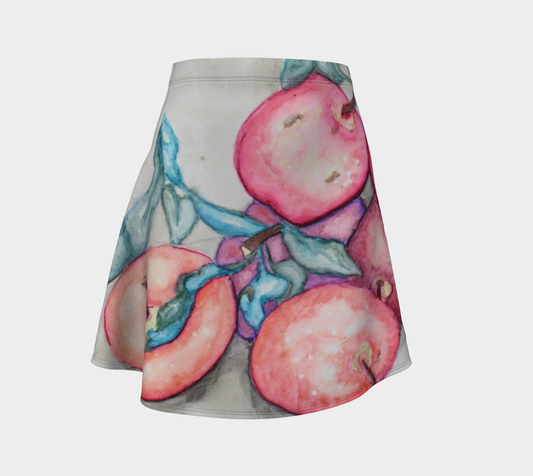 Flare Skirt Ink Apples