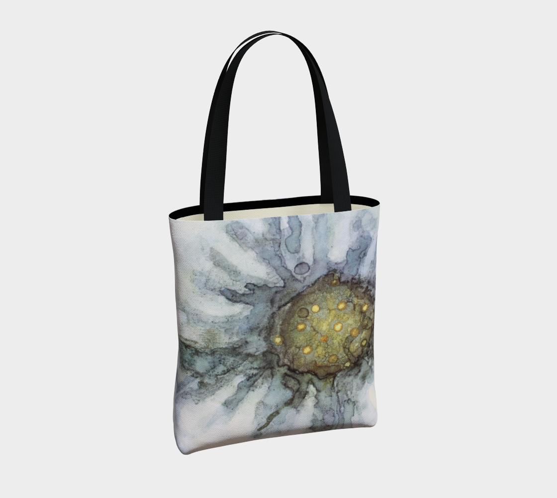 Tote Bag Plant Ink Flax Flower