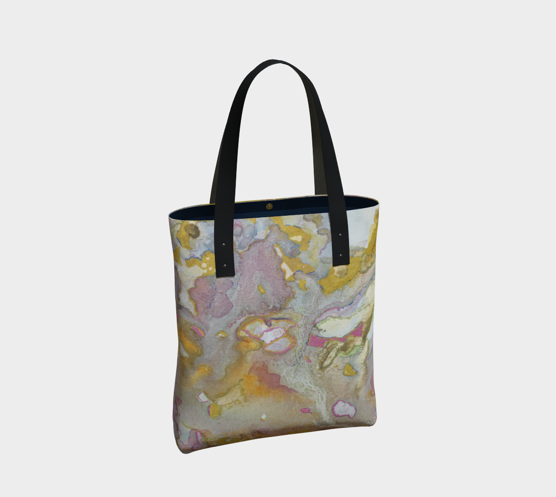 Tote Bag Plant Ink and Metallic Abstract