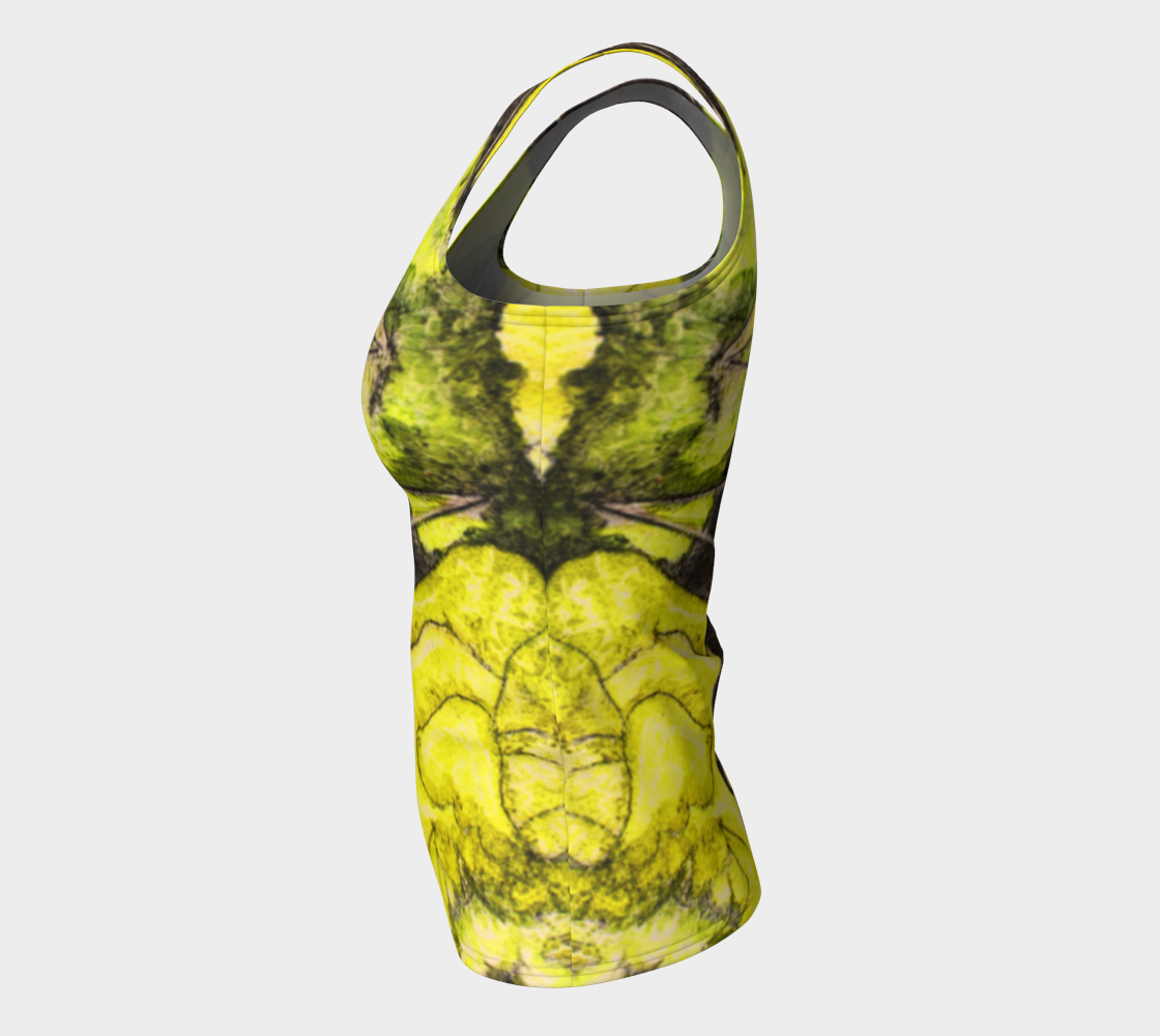 Fitted Tank Top Yellow Cactus Grisaille