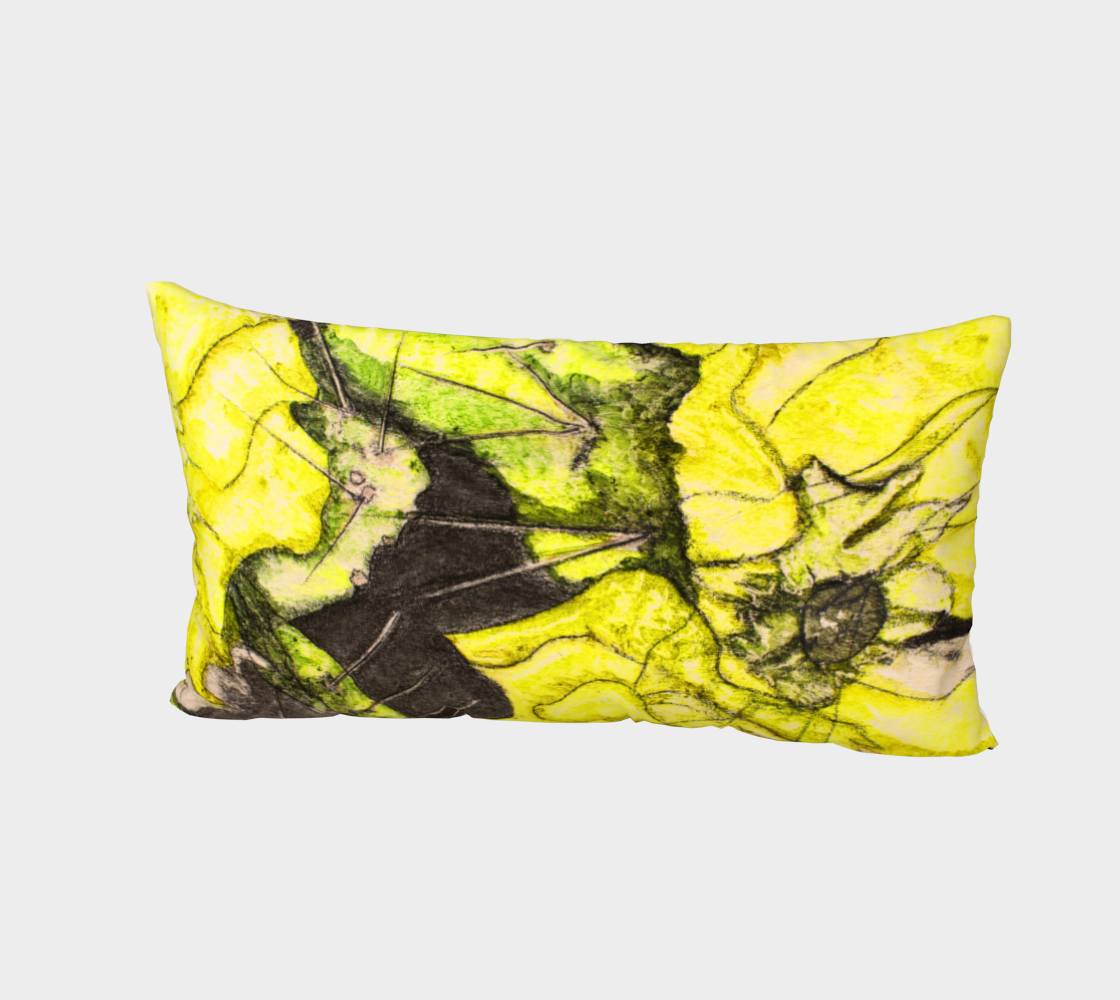 pillow Sham Yellow Cactus Grisaille