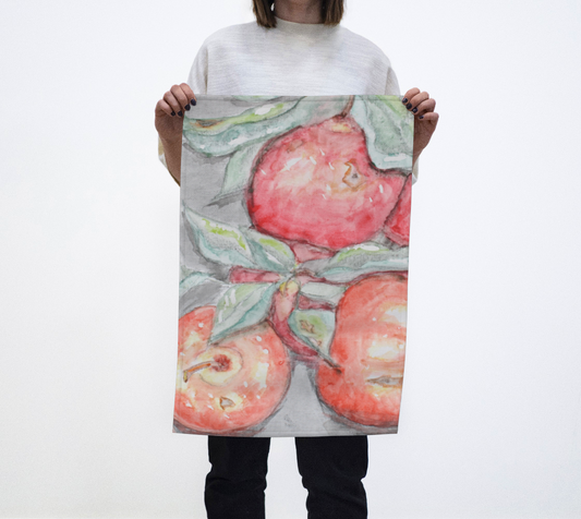 Tea Towel Watercolor Apples