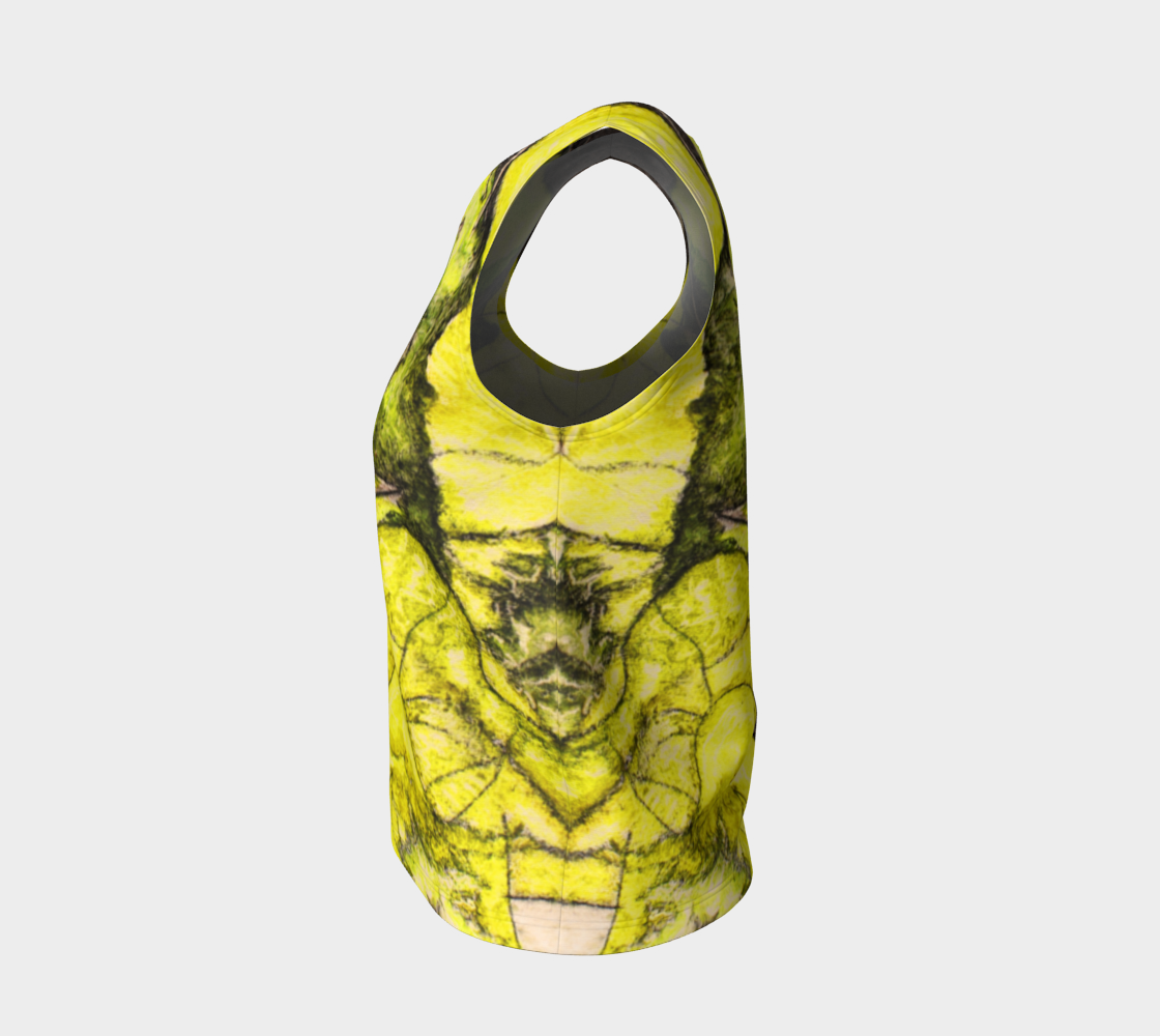 Loose Tank Top Yellow Cactus Grisaille