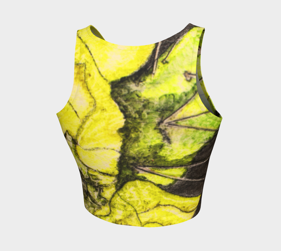 Athletic Crop Top Yellow Cactus Grisaille