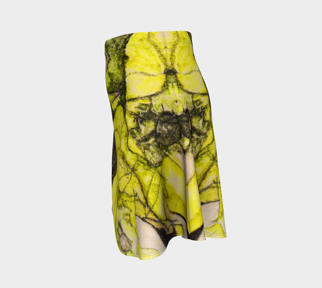 Flare Skirt Yellow Cactus Grisaille