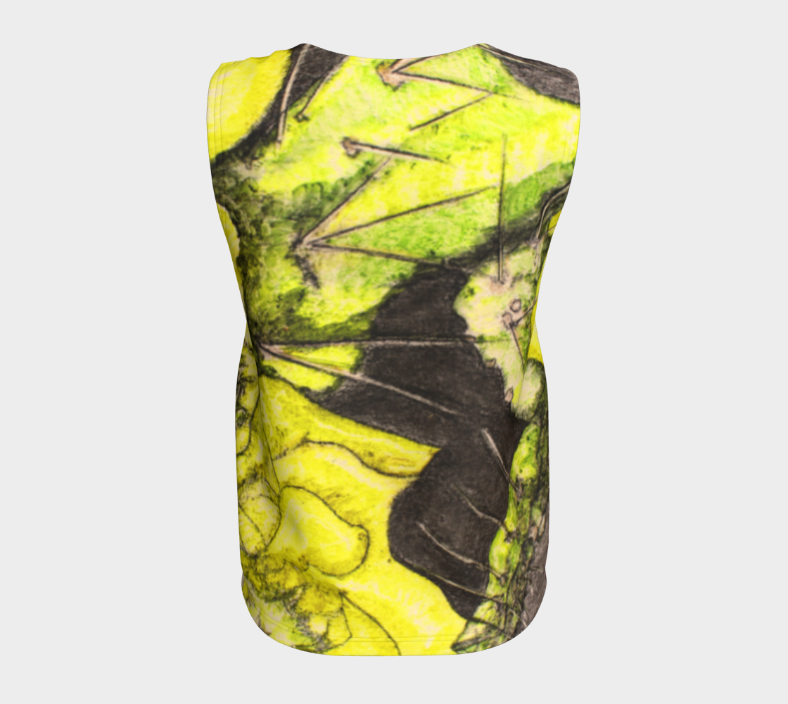 Loose Tank Top Yellow Cactus Grisaille