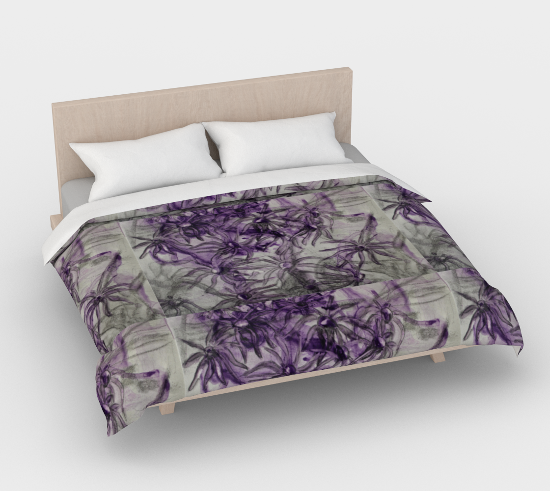 Duvet Cover Purple Aster Flower