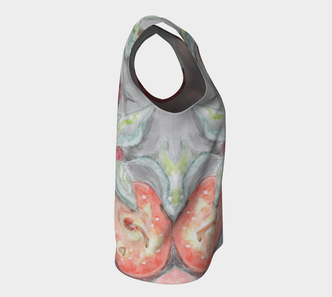 Loose Tank Top Watercolor Apples