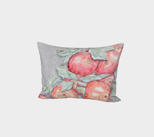 Bed Pillow Sham Watercolor Apples