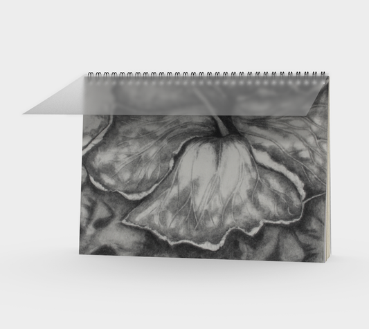 Spiral Notebook Hibiscus Grisaille