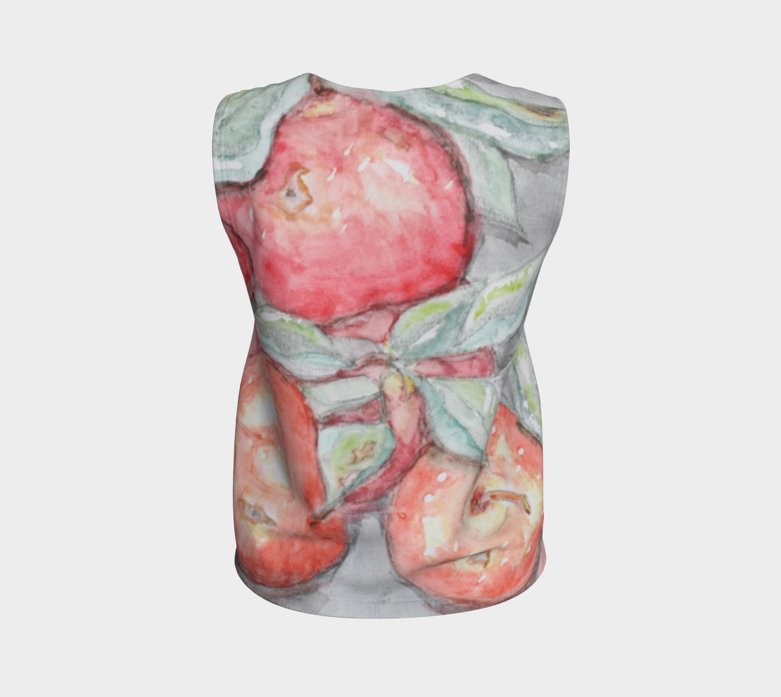 Loose Tank Top Watercolor Apples