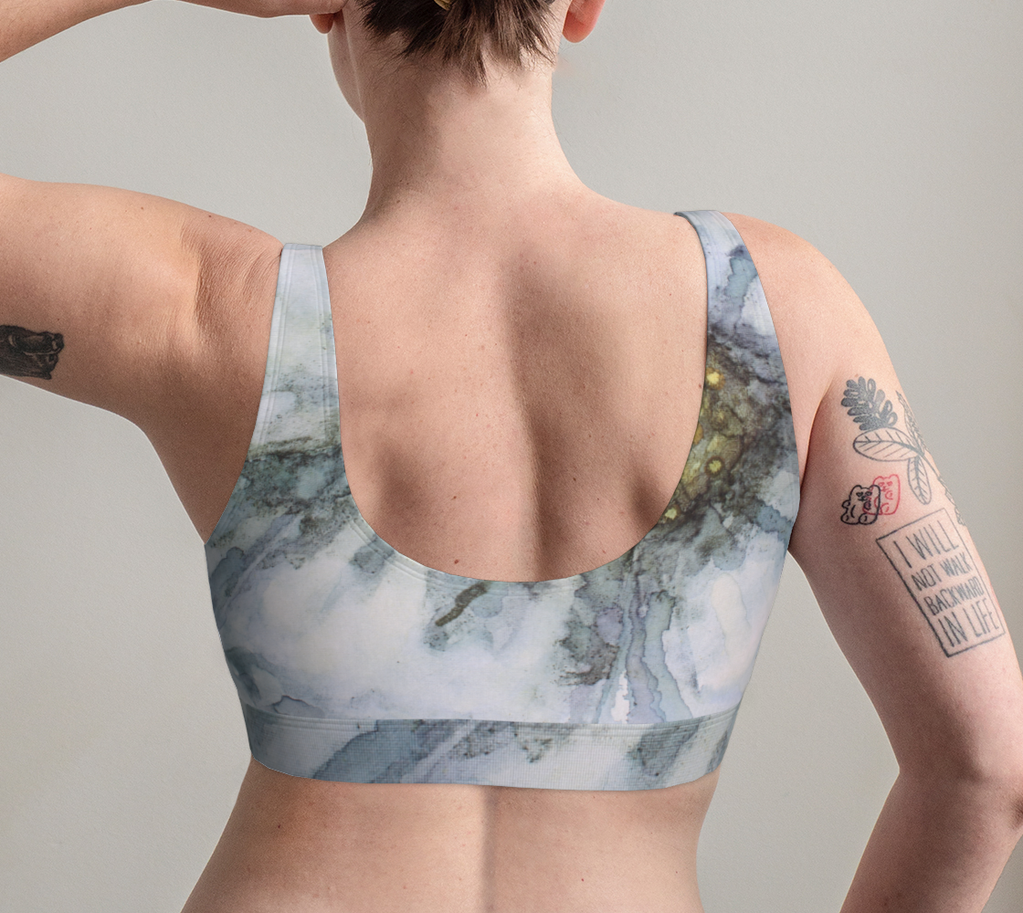 Scoop Bralette Plant Ink Flax Flower