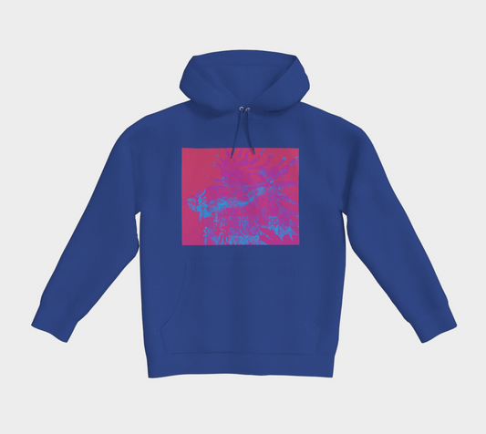 Classic pullover hoodie Abstract Blue Beta Fish