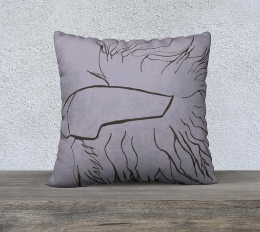 22 by 22-inch Pillowcase Zen Beta Fish