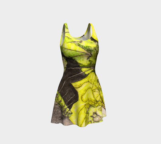 Flare Dress Yellow Cactus Grisaille