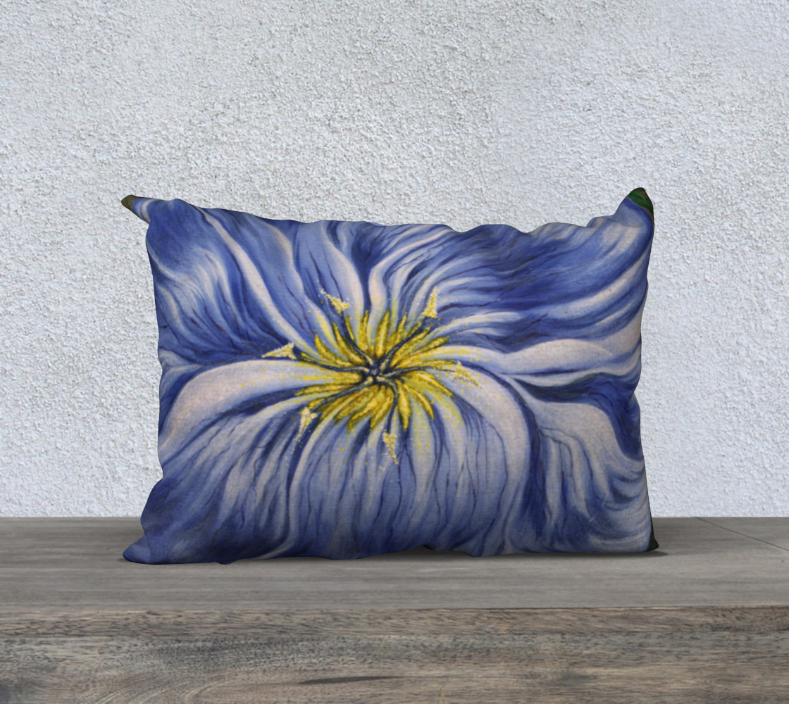 20" x 14" Pillow Case Flax Flower