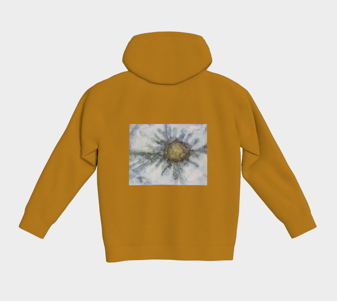 Classic pullover hoodie Plant Ink Flax Flower