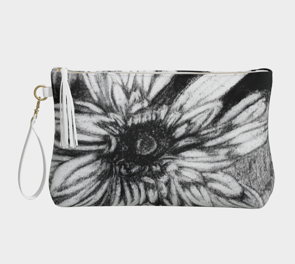 Vegan Leather Makeup Bag Dahliah Flower