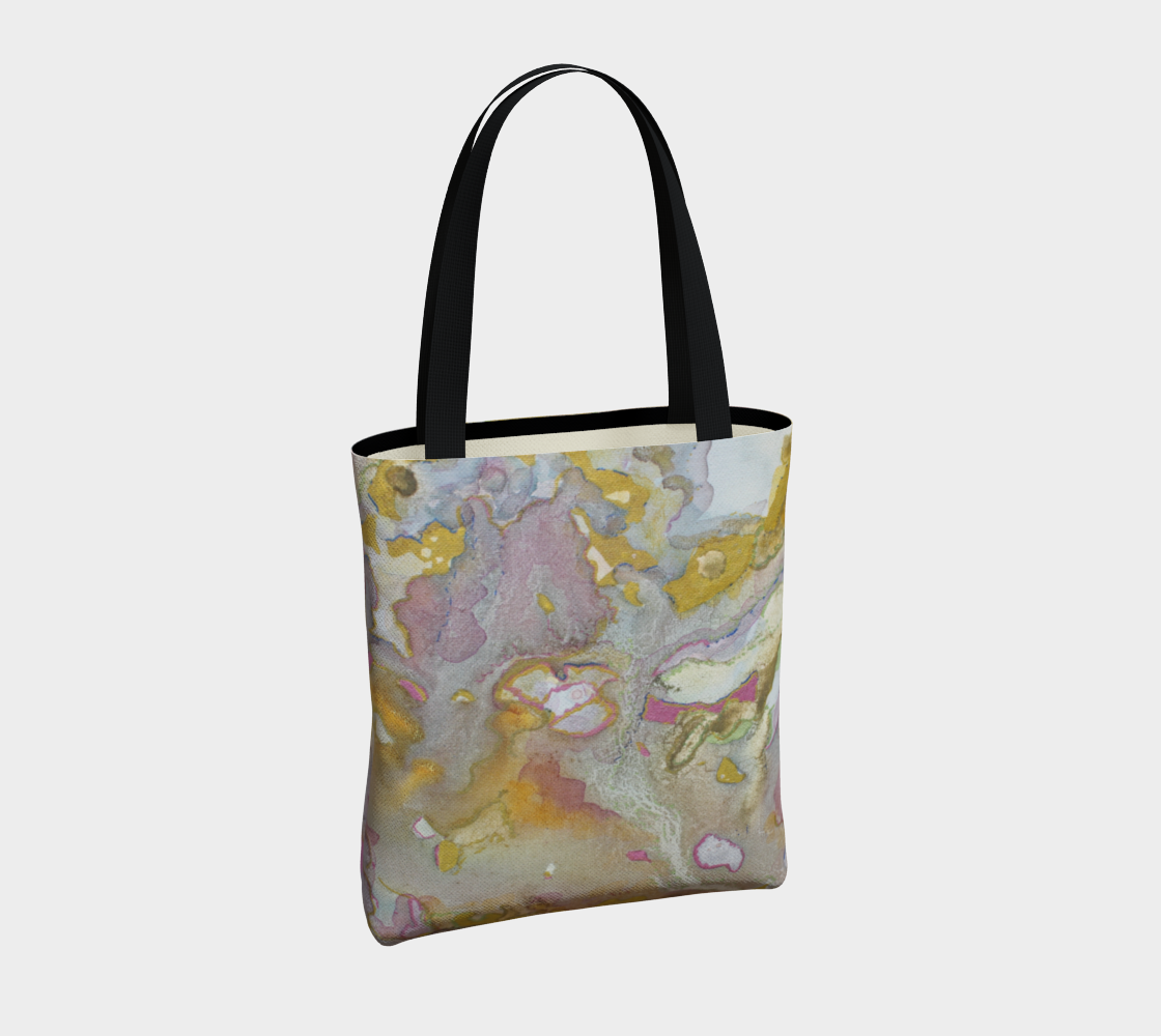 Tote Bag Plant Ink and Metallic Abstract