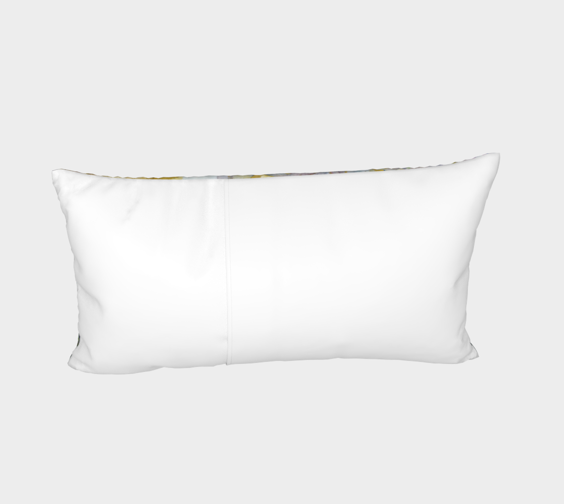 Bed Pillow Sham Plant Ink And Metallic Abstract