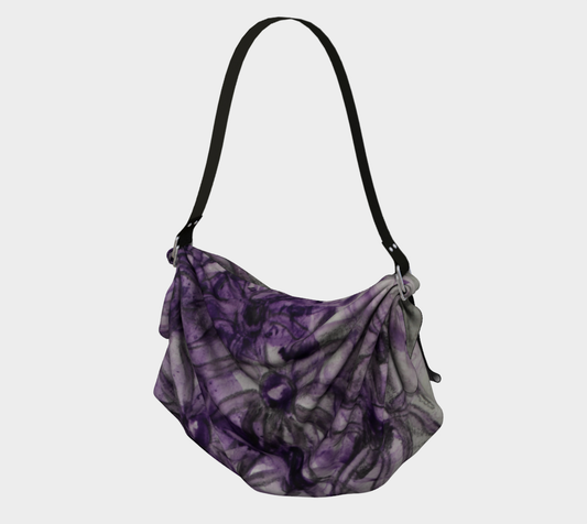 Origami Tote Purple Aster Flowers
