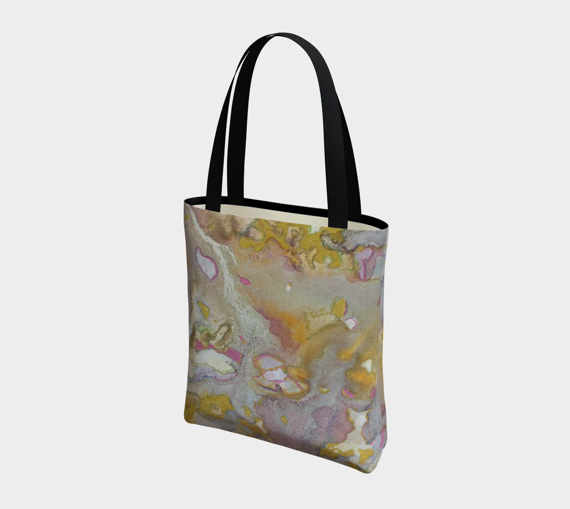 Tote Bag Plant Ink and Metallic Abstract