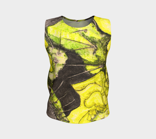 Loose Tank Top Yellow Cactus Grisaille